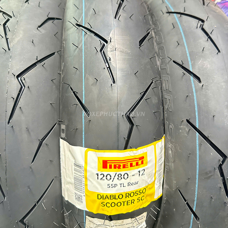 VỎ PIRELLI DIABLO ROSSO SCOOTER SC 120/80-12 TL